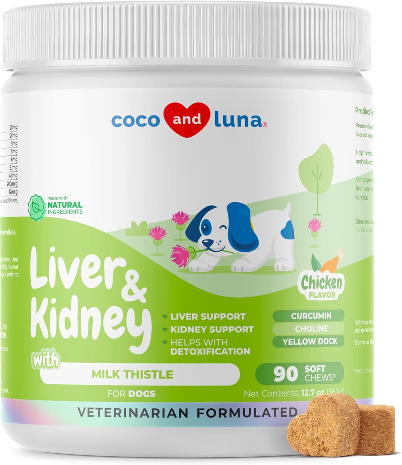 Milk Thistle for Dogs - 90 Soft Chews - Liver and Kidney Support - Hepatic Support with EPA & DHA - Detox - Liver Supplement for Dogs with Choline and L-Arginine. - Pet Explorer