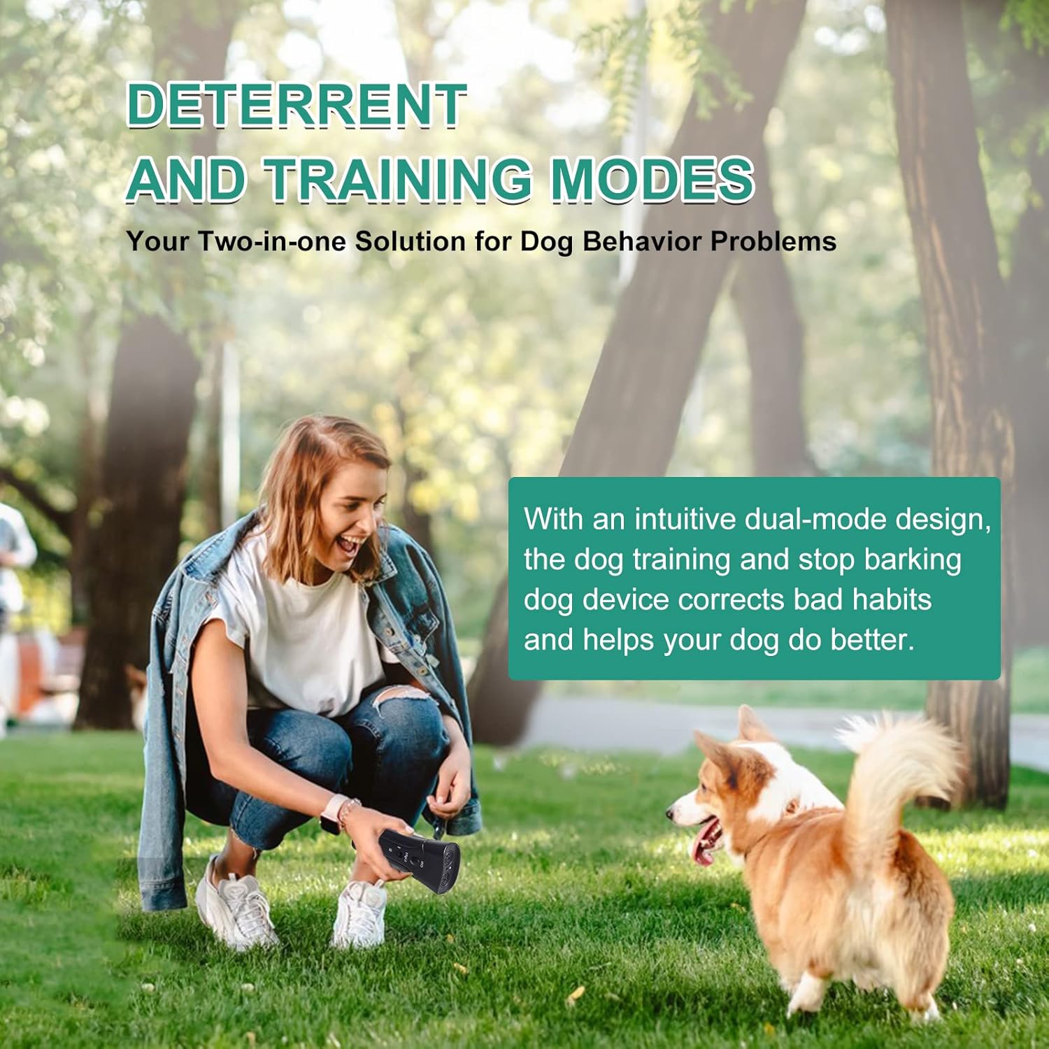 Dog Barking Control Devices,Anti Barking Device,Ultrasonic Dog Barking Control Devices & Training Tool,3 in 1 Bark Control Tool,Correct Poor Behavior, Indoor &Outdoor - Pet Explorer