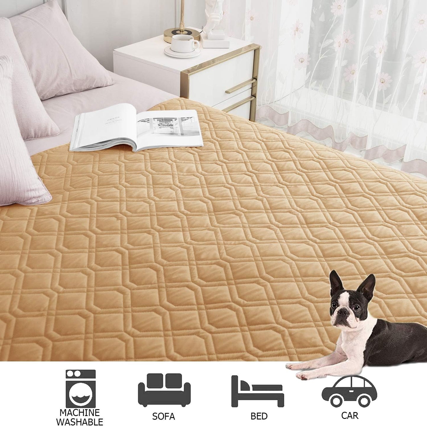 Ameritex Waterproof Dog Bed Cover Pet Blanket for Furniture Bed Couch Sofa Reversible - Pet Explorer
