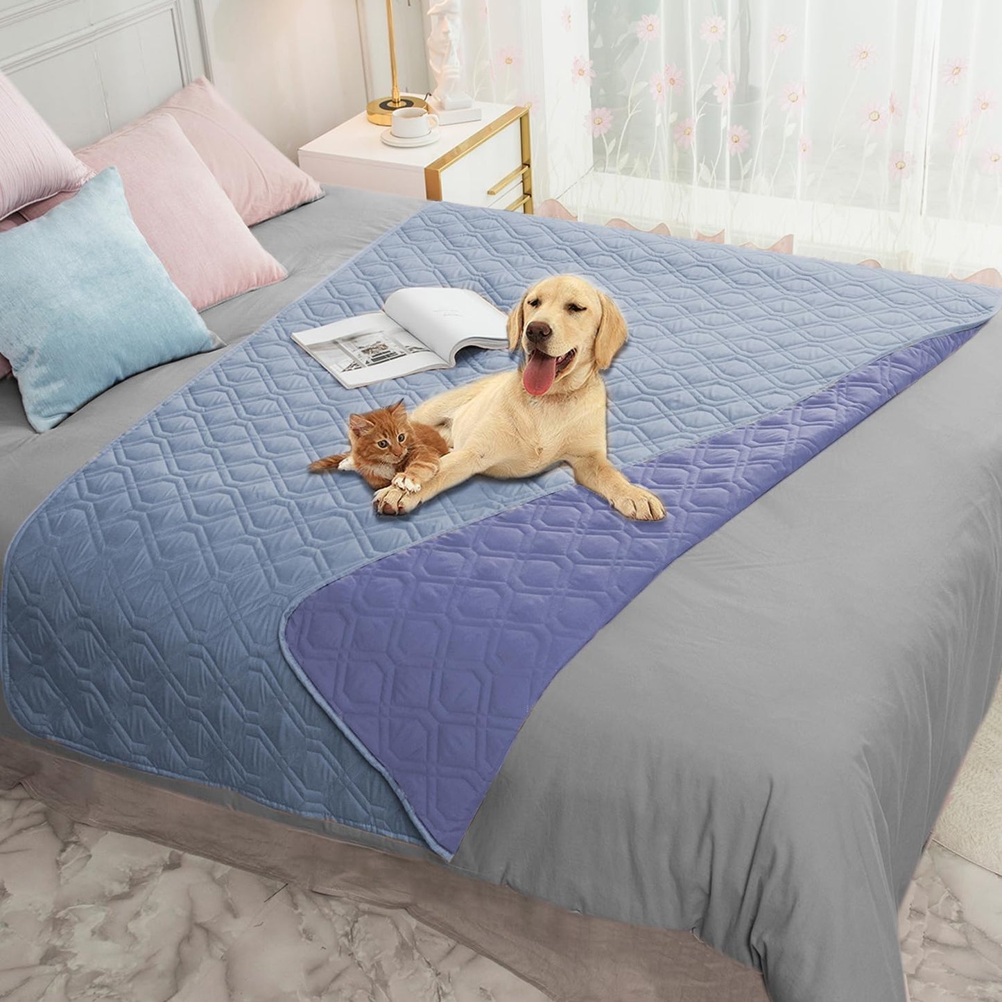 Ameritex Waterproof Dog Bed Cover Pet Blanket for Furniture Bed Couch Sofa Reversible - Pet Explorer