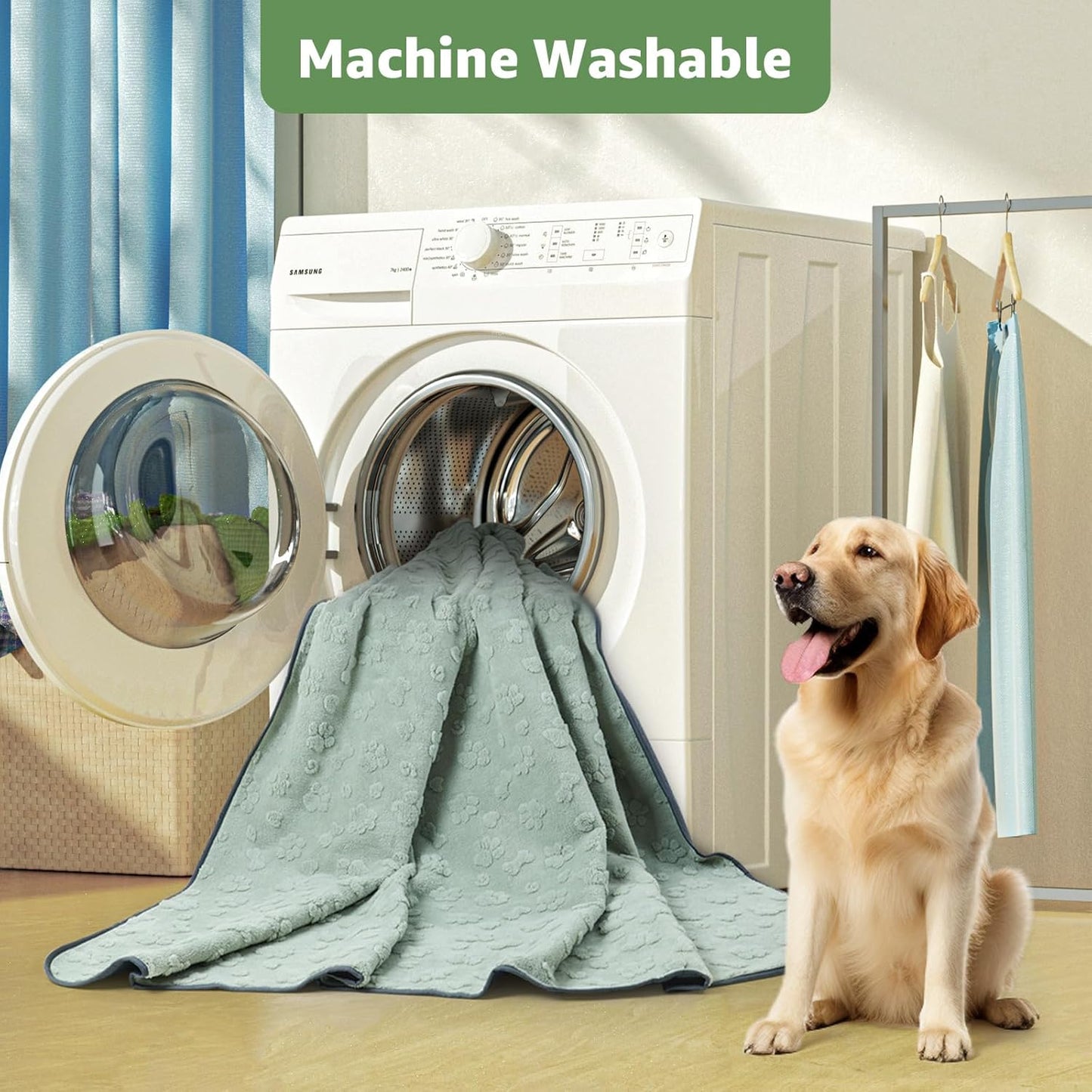 LOOBANI Washable Pee Pads for Dogs: 72"x72" Super Absorbent Reusable Dog Pee Pads Extra Large, Waterproof and Leakproof Whelping Pad for Potty Training, Playpen, Crate,Floor and Bed - Pet Explorer
