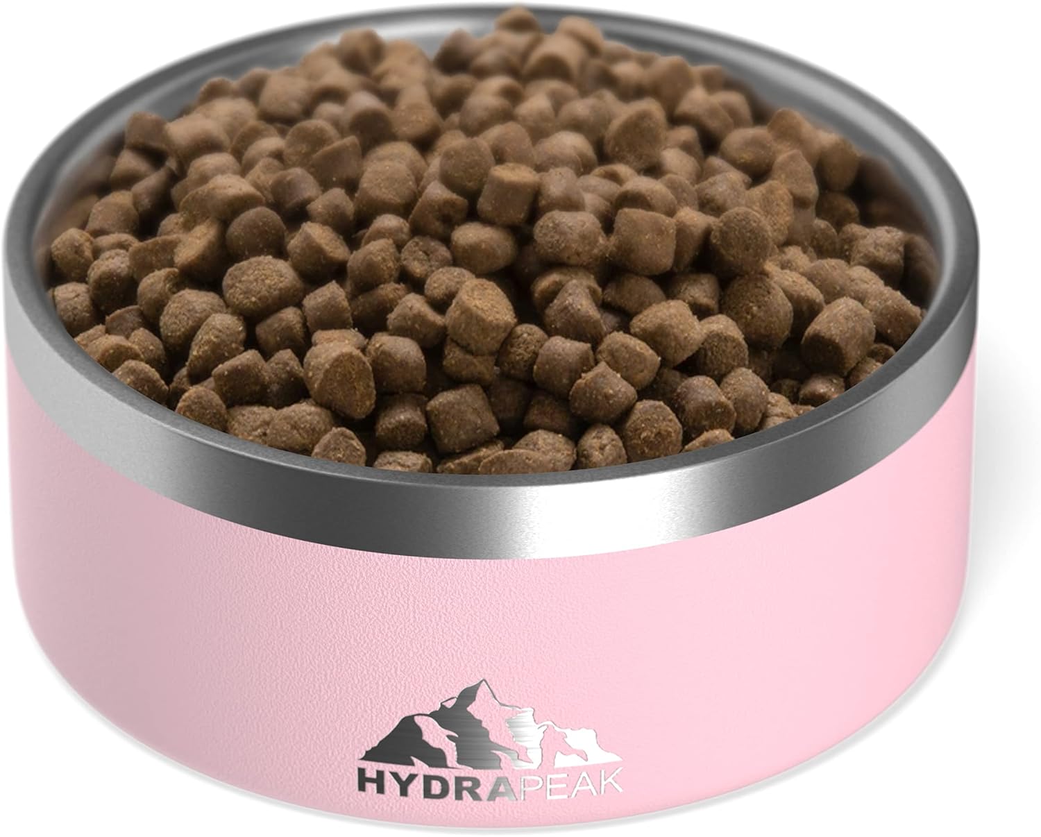 Hydrapeak Dog Bowl; Non Slip Stainless Steel; Water and Food Dish; Large Sized and Small Dogs; 32oz 64oz; Multiple Sizes; 4 Cup | Pink - Pet Explorer