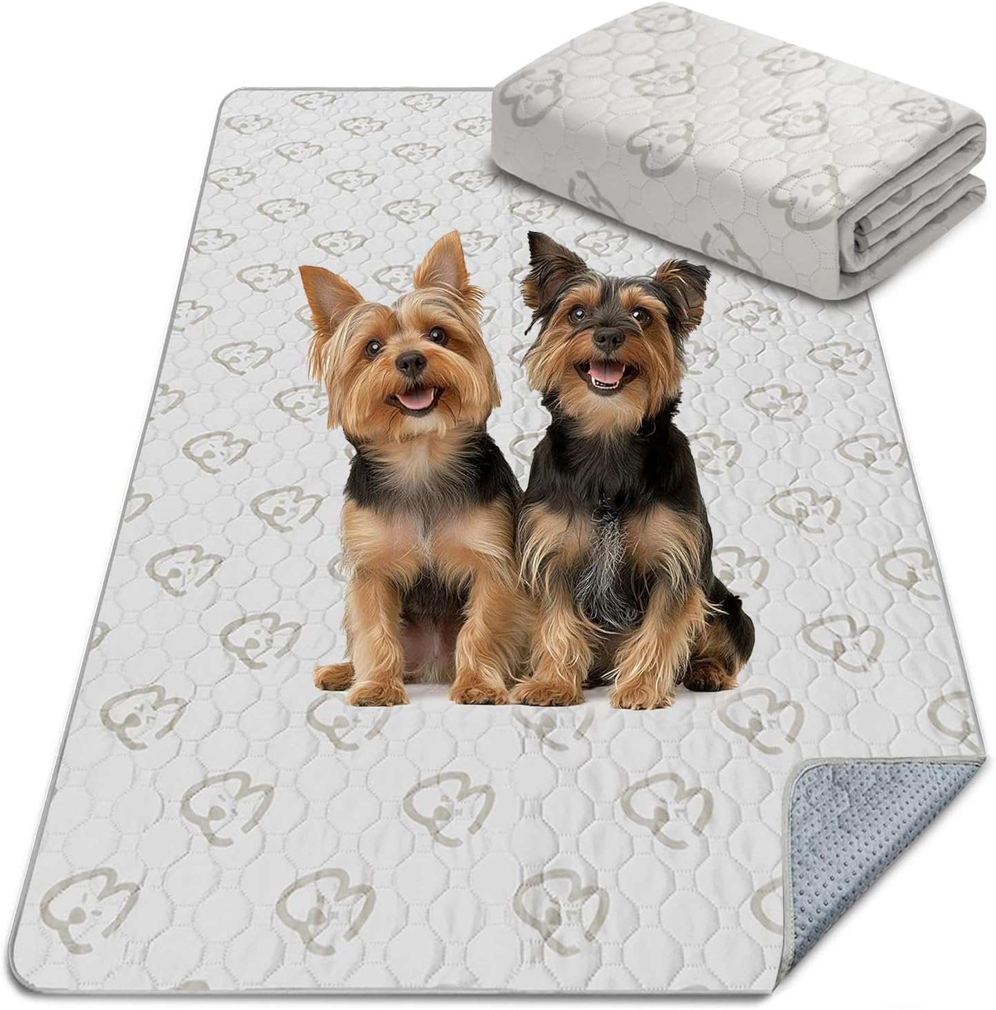 FXW Washable Pee Pads for Dogs, Puppy Pads with Super Absorbent, Specifically Designed for FXW Rollick/Homeplus 32/40/45inch 6 Panels Dog Playpen, 71" × 43" Rectangle, Khaki, 1 Pack - Pet Explorer