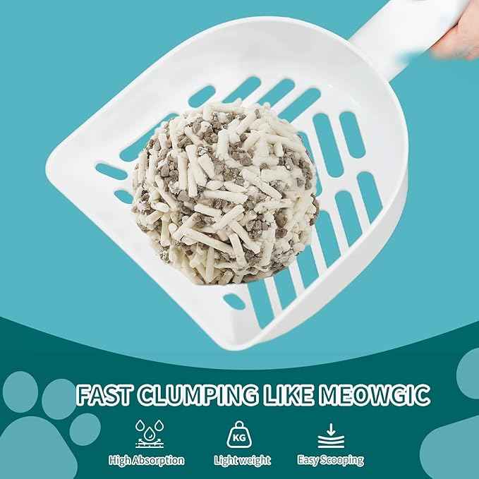 Plant-Based Cat Litter, Odor Control Quick Clumping Tofu Cat Litter, 6 lbs, Low Tracking Dust Control Lightweight Flushable Unscented Natural Kitty Litter