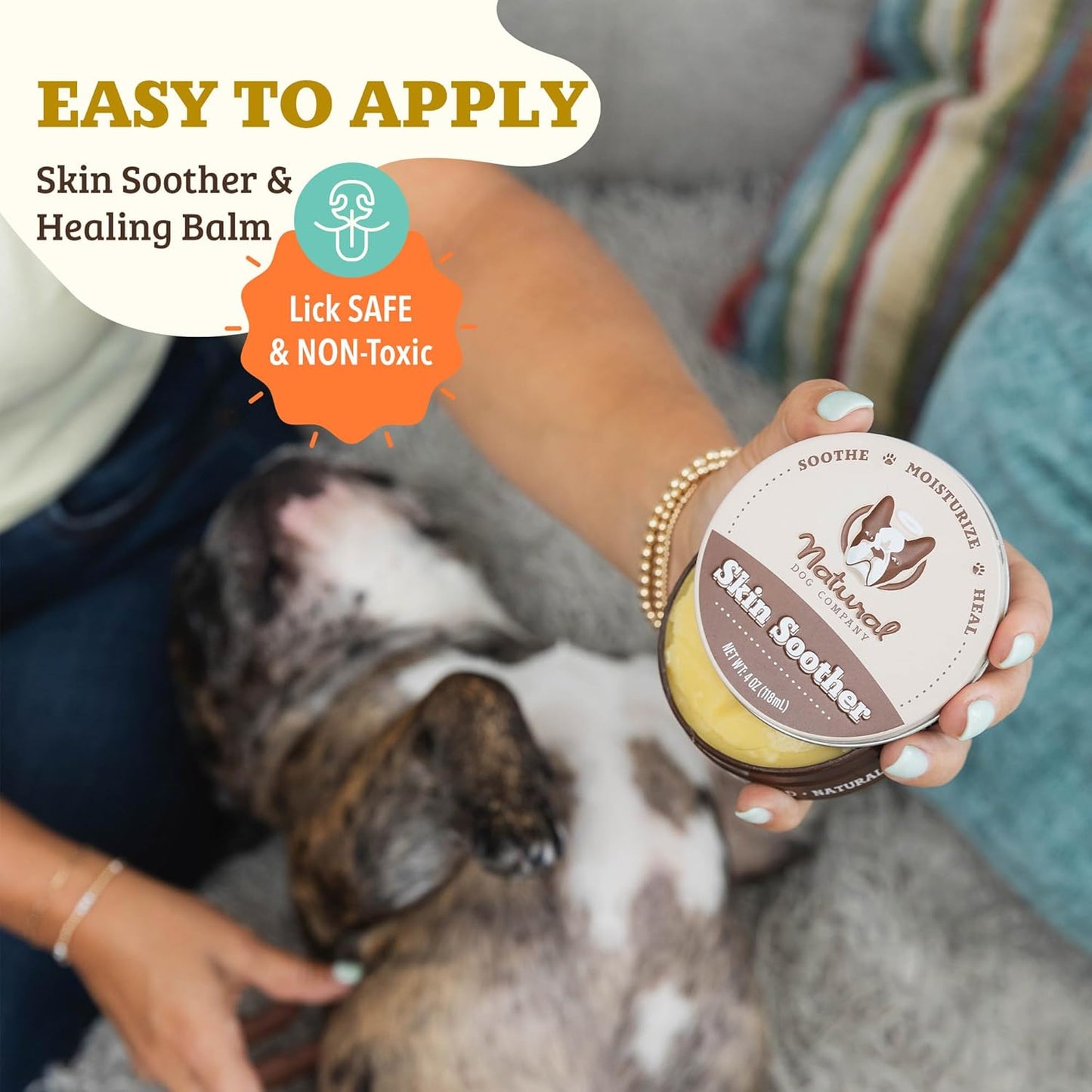 Natural Dog Company Skin Soother Balm for Skin Irritation, Allergy and Itch Relief for Dogs, Hot Spot Treatment, Dog Moisturizer for Dry Skin, Healing Ointment with Coconut Oil & Vitamin E (2 oz. Tin) - Pet Explorer
