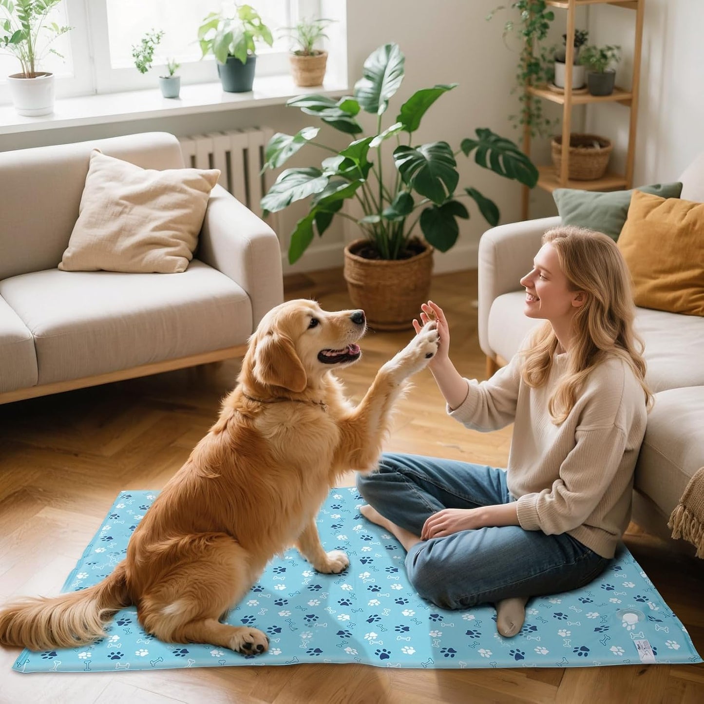 Ownpets Dog Cooling Mat, XX-Large 47 x 31 Inch Thick and Waterproof Cooling Pad for Summer, Water-Filled Pet Mat for Large Dogs, Leakproof Design for Crate, Bed, Sofa, Floor and Car Seat - Pet Explorer