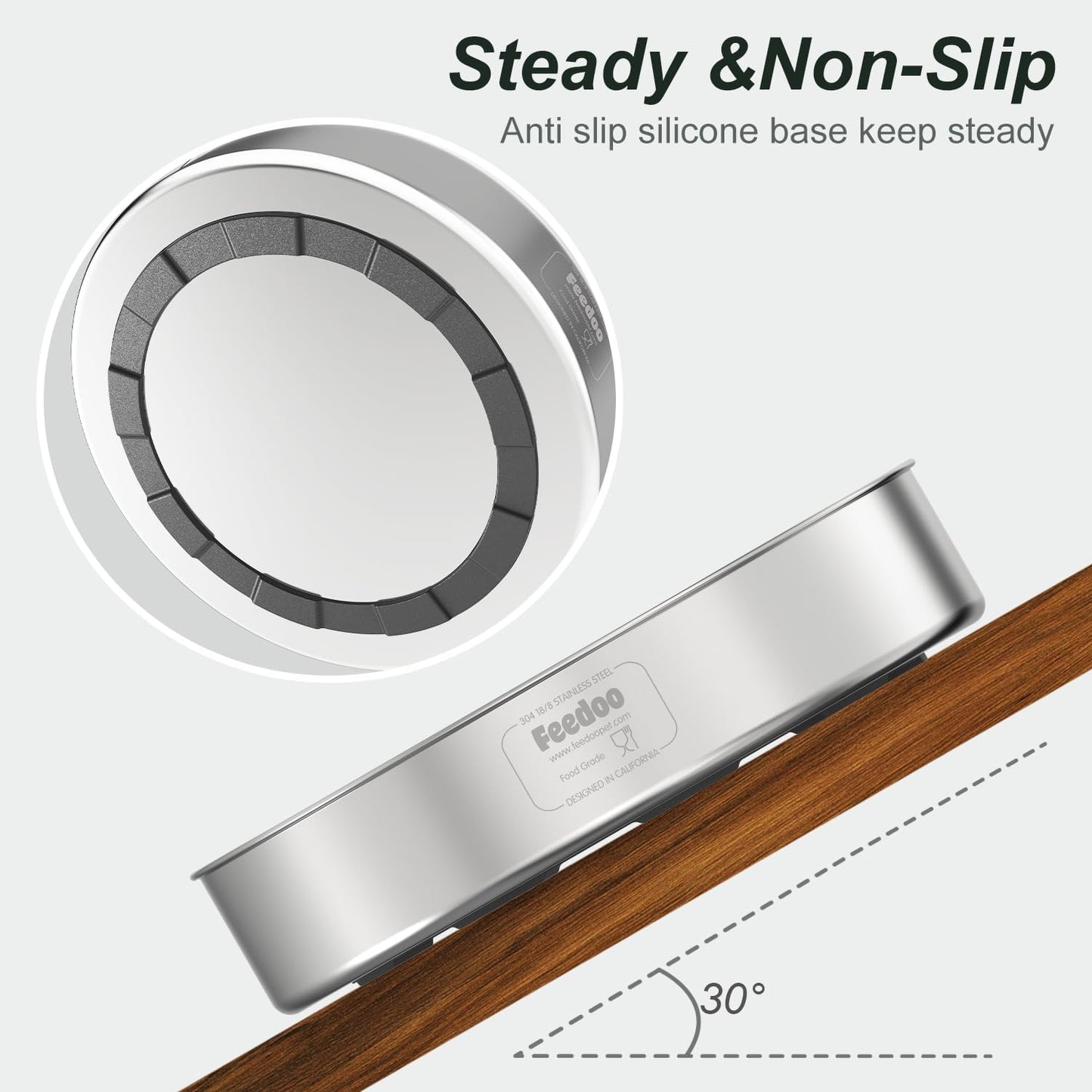 Slow Feeder Dog Bowl, Double Wall Food Grade Stainless Steel, Heavy Duty with Non-Slip Rubber Base, 2Cups Capacity for Medium Dogs to Slow Down Eating - Pet Explorer