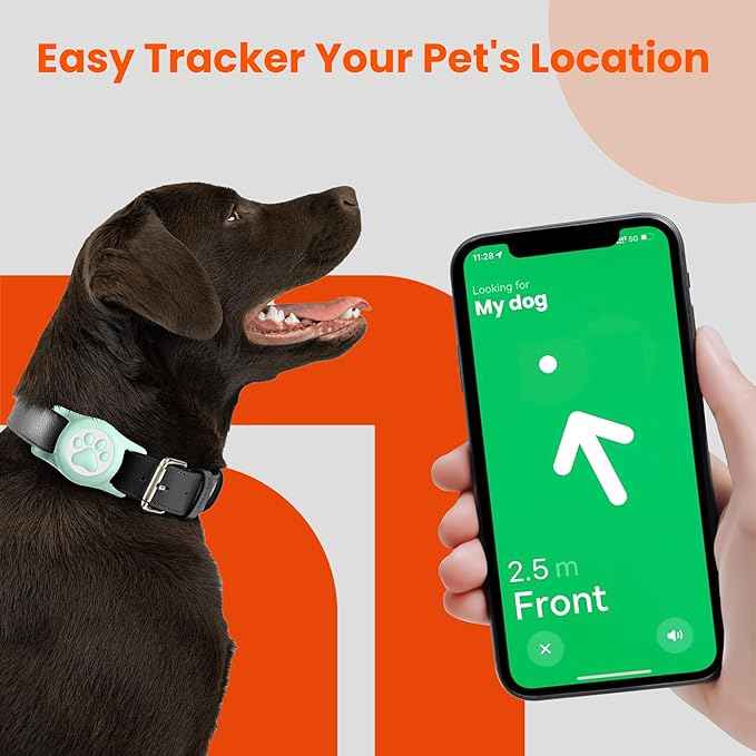 Waterproof Airtag Dog Collar Holder for Apple Air Tag, Silicone Dogs Airtag Holder for Dog Collars(Light Green)