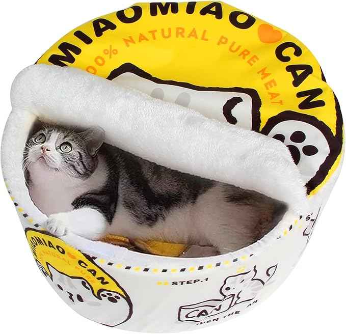 寵幸 Ramen Noodle Dog & Cat Bed,Keep Warm and Super Soft Creative Pet Nest for Indoor Cats,Removable Washable Cushion for Small Medium Large Dogs and Cats