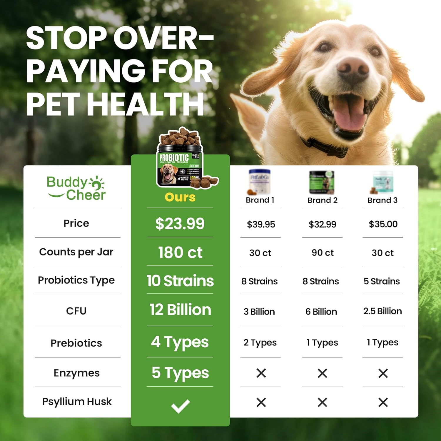 Probiotics for Dogs - Dog Probiotics with 5 Enzymes & 4 Prebiotics for Itchy Skin, Pet Probiotics lab for Digestion & Gut Support, Helps Diarrhea, Yeast Infection, Allergies & Immune System -180 Chews - Pet Explorer