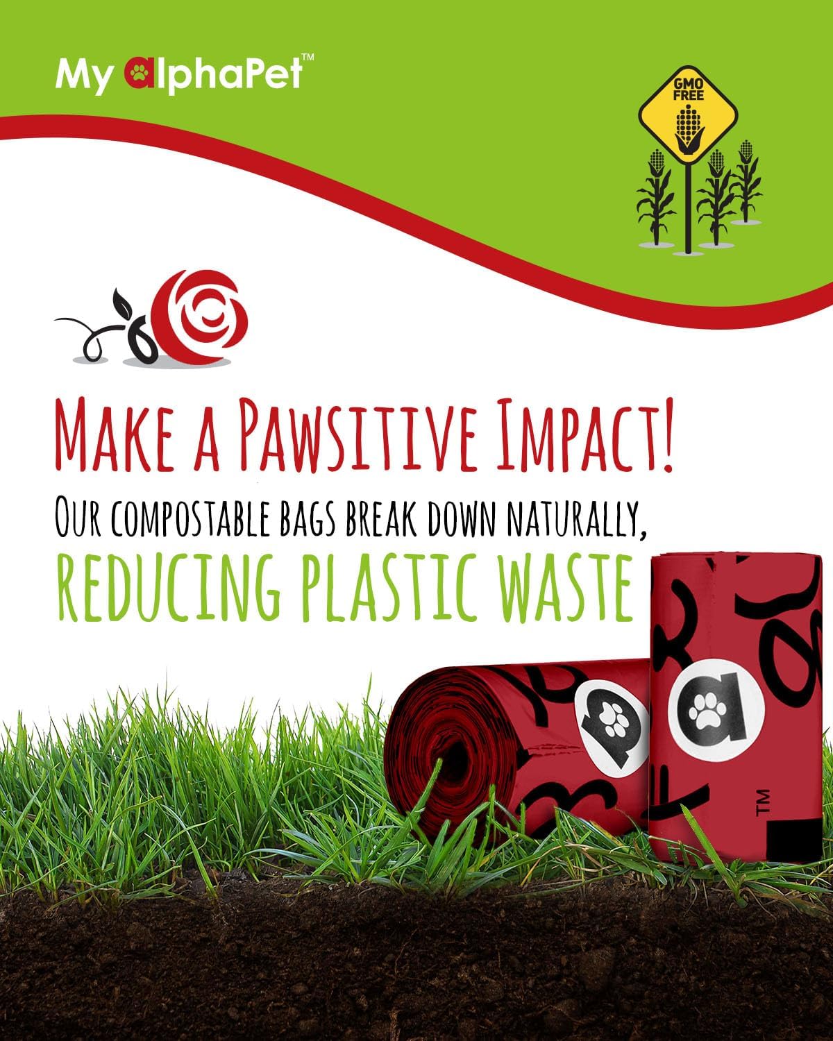 Compostable Dog Poop Bags, Cornstarch Eco-Friendly, HOME COMPOST NF T 51-800, 120 Count, Large Size Bag 9x13 Inches, 8 Unscented Refill Rolls, Leak-proof, Plantbased, GM-Free Corn (Red) - Pet Explorer