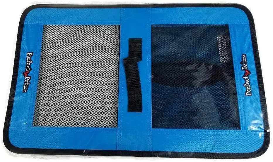 Tote for Lifelike Stuffed Interactive Pet Dogs and Cats, Nylon and Mesh Carrier for Pet Animals,Zippered Carrying Case Accessory-Blue - Pet Explorer