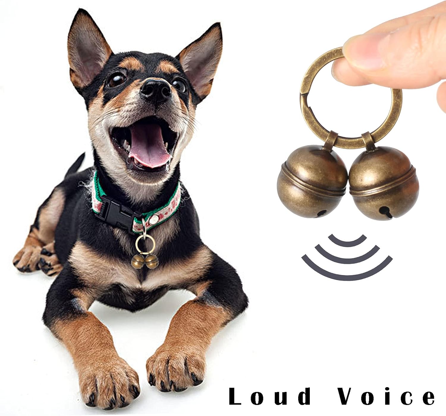 Copper Bells for Dog Collars with Snap Clips - Made of Pure Copper for Dogs/Cat - Clear Sound & No Rust - Save Birds Wildlife, Know Where Your Pet Christmas Sounds - Pet Explorer