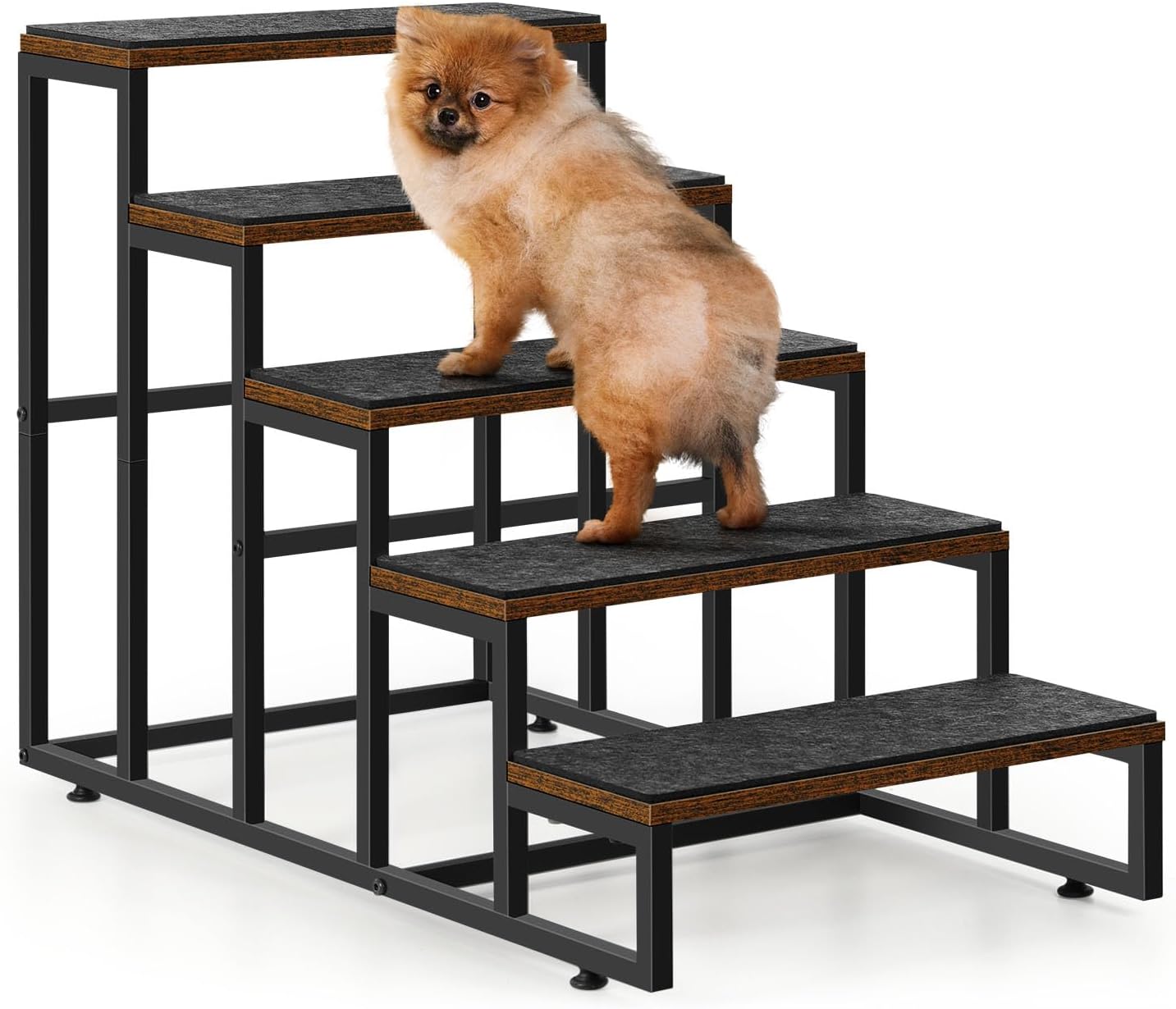 Dog Stairs Ramps Dog Stairs for High Bed Couch 5 Tier Pet Stairs for Small Medium Large Dogs and Cats Pet Step with Non-Slip Stair Tread for Puppy, The Old, and Injured Dogs - Pet Explorer