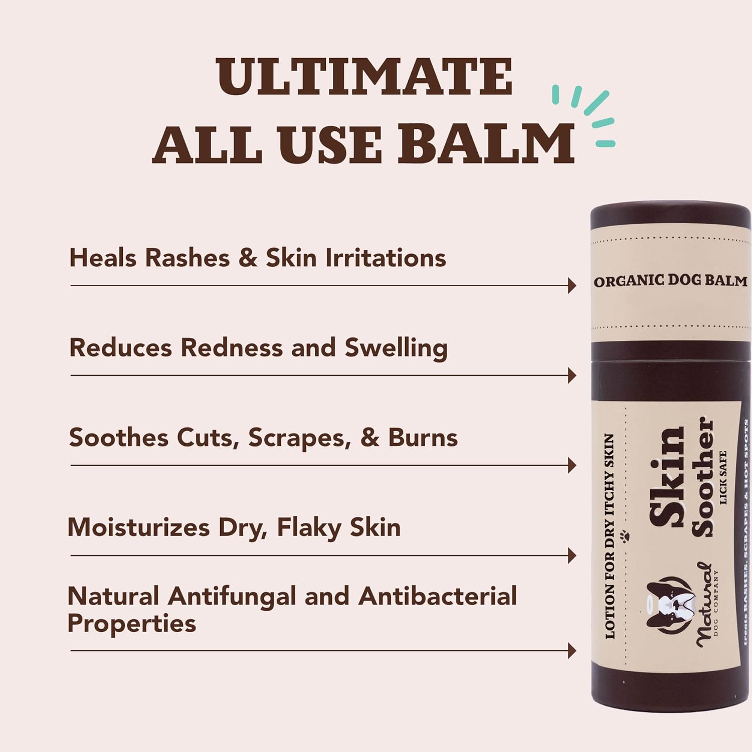 Natural Dog Company Skin Soother Balm for Skin Irritation, Allergy & Itch Relief for Dogs, Hot Spot Treatment, Dog Moisturizer for Dry Skin, Healing Ointment with Coconut Oil & Vitamin E (2 oz Stick) - Pet Explorer