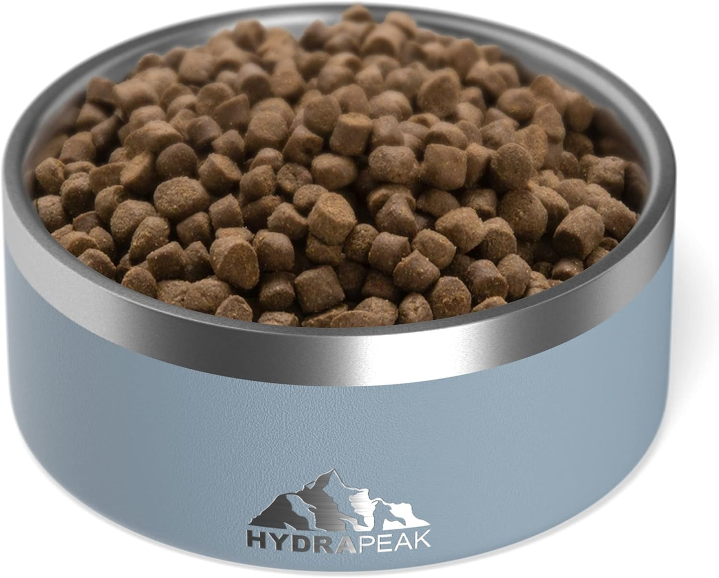Hydrapeak Dog Bowl; Non Slip Stainless Steel; Water and Food Dish; Large Sized and Small Dogs; 32oz 64oz; Multiple Sizes; 4 Cup | Storm - Pet Explorer
