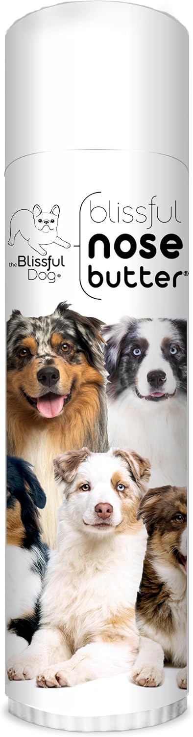 The Blissful Dog Australian Shepherd Nose Butter for Dry, Cracked Skin, Lick-Safe Dog Nose Balm with Moisturizing Shea Butter, Almond, Olive, and Essential Oils, Pet Supplies, Uncented, 0.50 oz. - Pet Explorer