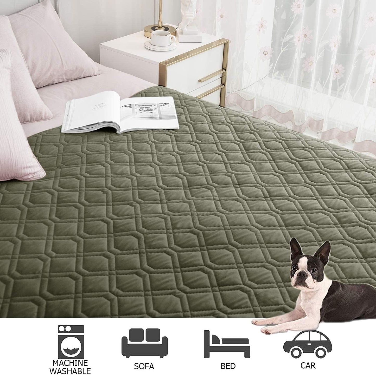 Ameritex Waterproof Dog Bed Cover Pet Blanket for Furniture Bed Couch Sofa Reversible - Pet Explorer