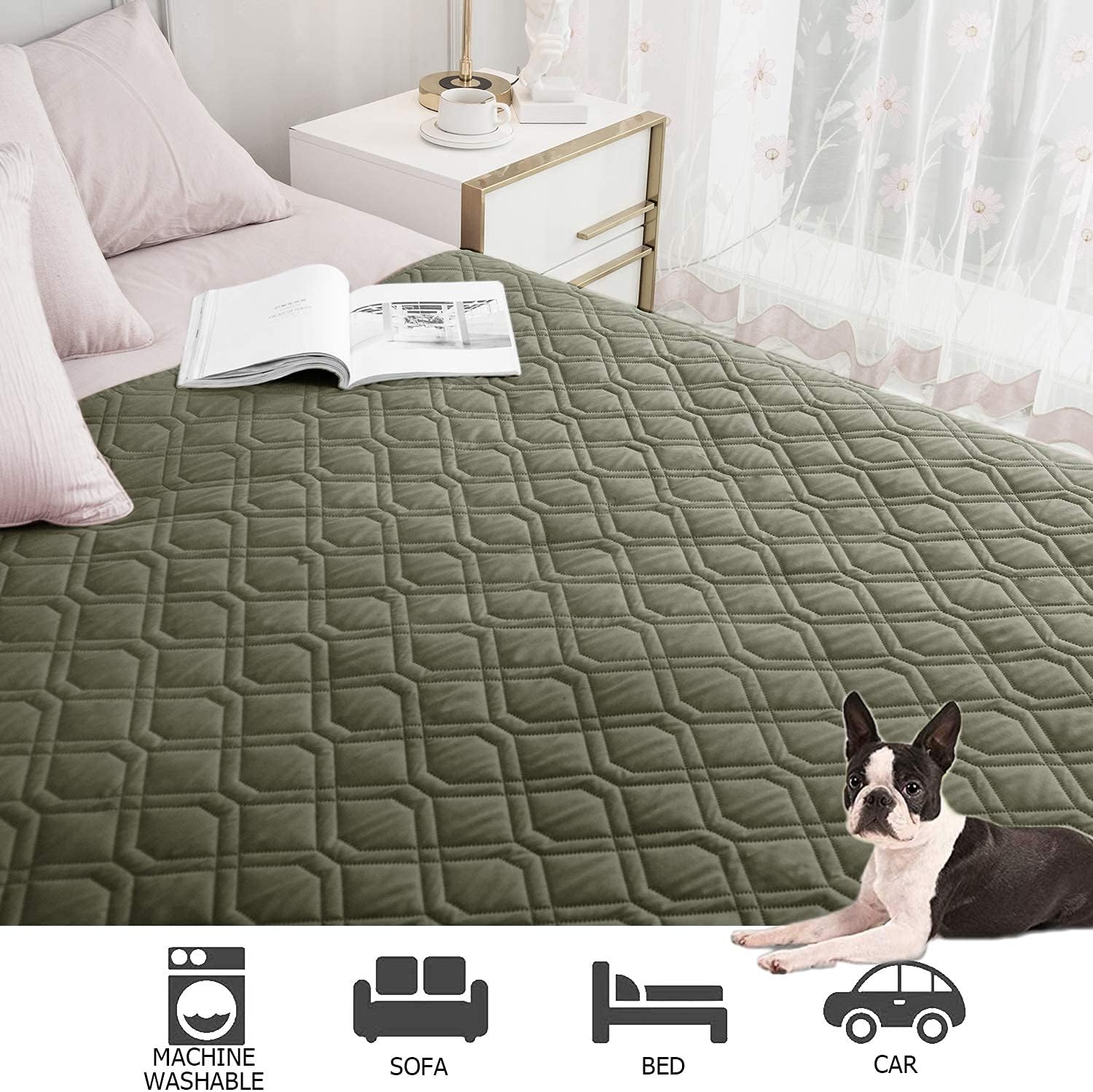 Ameritex Waterproof Dog Bed Cover Pet Blanket for Furniture Bed Couch Sofa Reversible - Pet Explorer