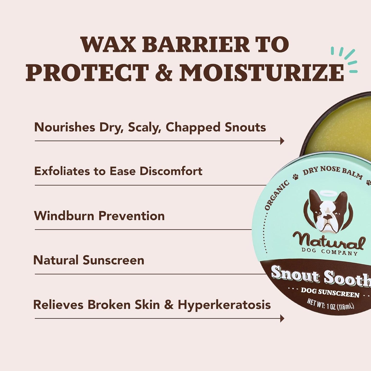 Natural Dog Company Snout Soother Bundle, Includes 2oz Tin + 0.15oz Stick, Dog Nose Balm for Chapped, Crusty and Dry Dog Noses, Organic, All Natural Ingredients, Packaging May Vary - Pet Explorer