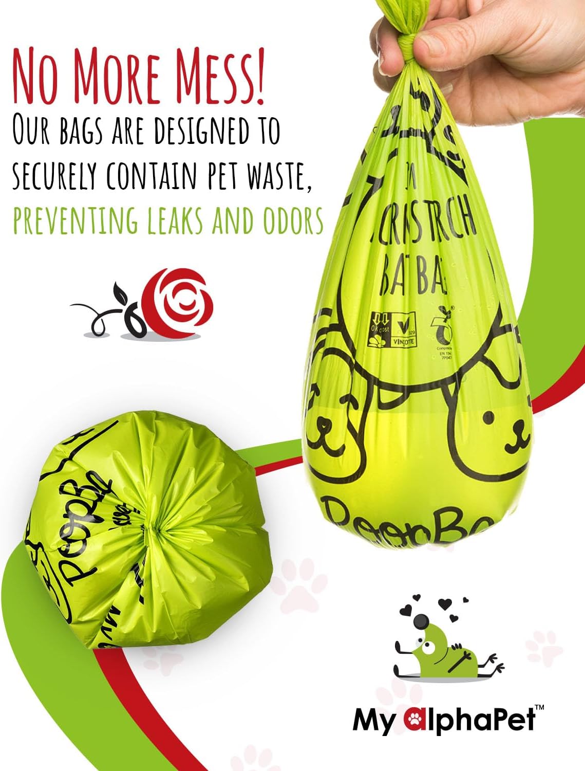 Compostable Dog Poop Bags, Cornstarch Eco-Friendly, HOME COMPOST NF T 51-800, 240 Count, Large Size Bag 9x13 Inches, 16 Unscented Refill Rolls, Leak-proof, Plantbased, GM-Free Corn (Green) - Pet Explorer