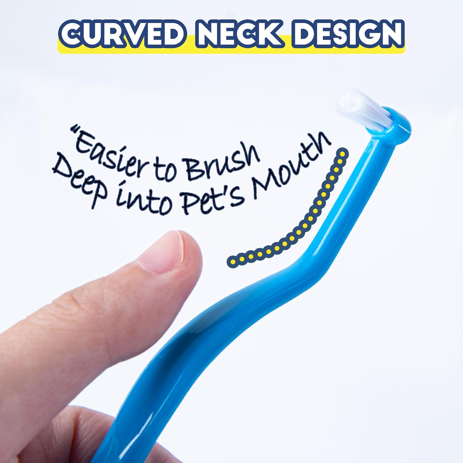 Small Dog Toothbrush, Cat & Puppy Tooth Brushing Kit, Mini Head Teeth Brush for Kitten & Tiny Pet, Doggy Toothbrushes Deep Dental Cleaning, 2 PCS - Blue - Pet Explorer