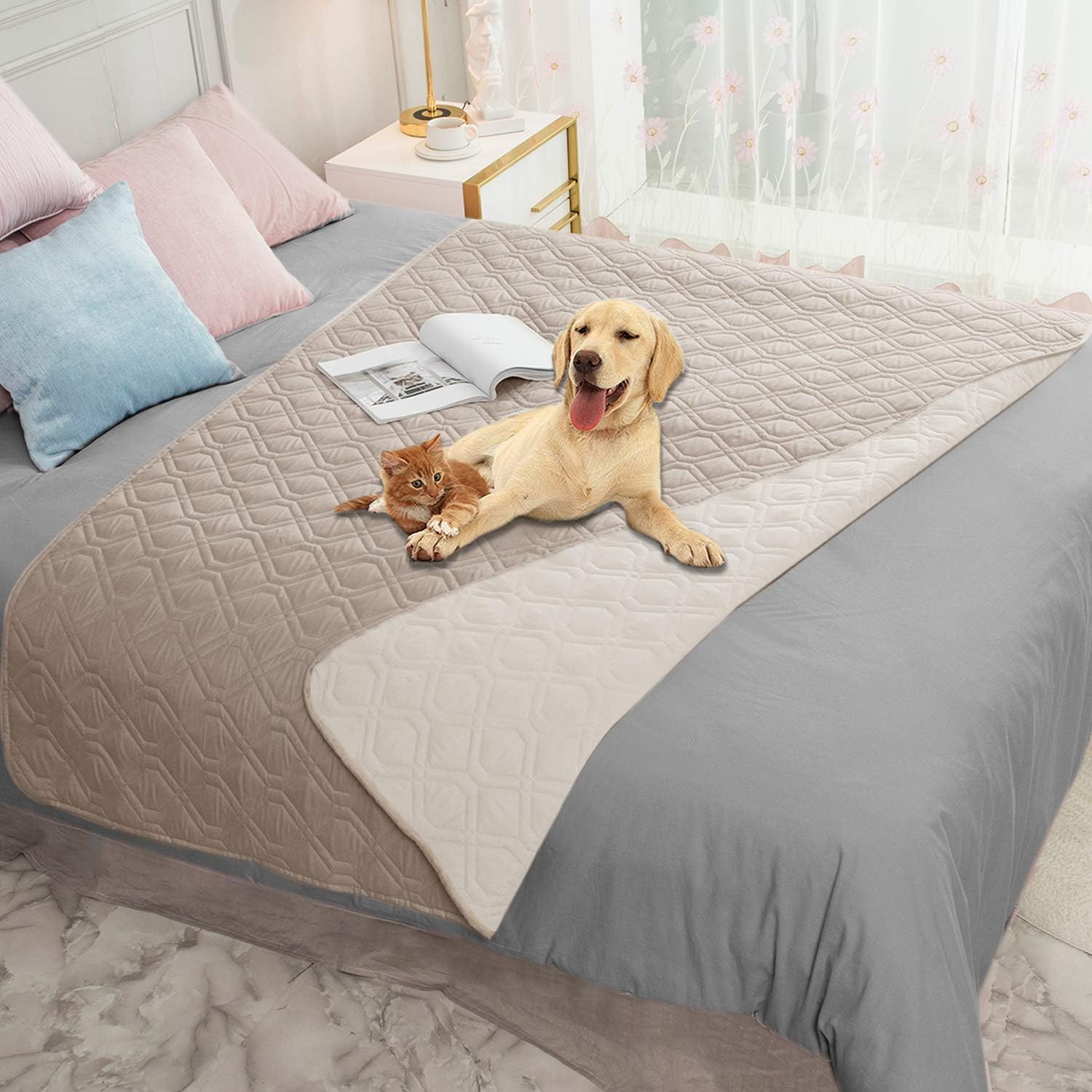 Ameritex Waterproof Dog Bed Cover Pet Blanket for Furniture Bed Couch Sofa Reversible - Pet Explorer