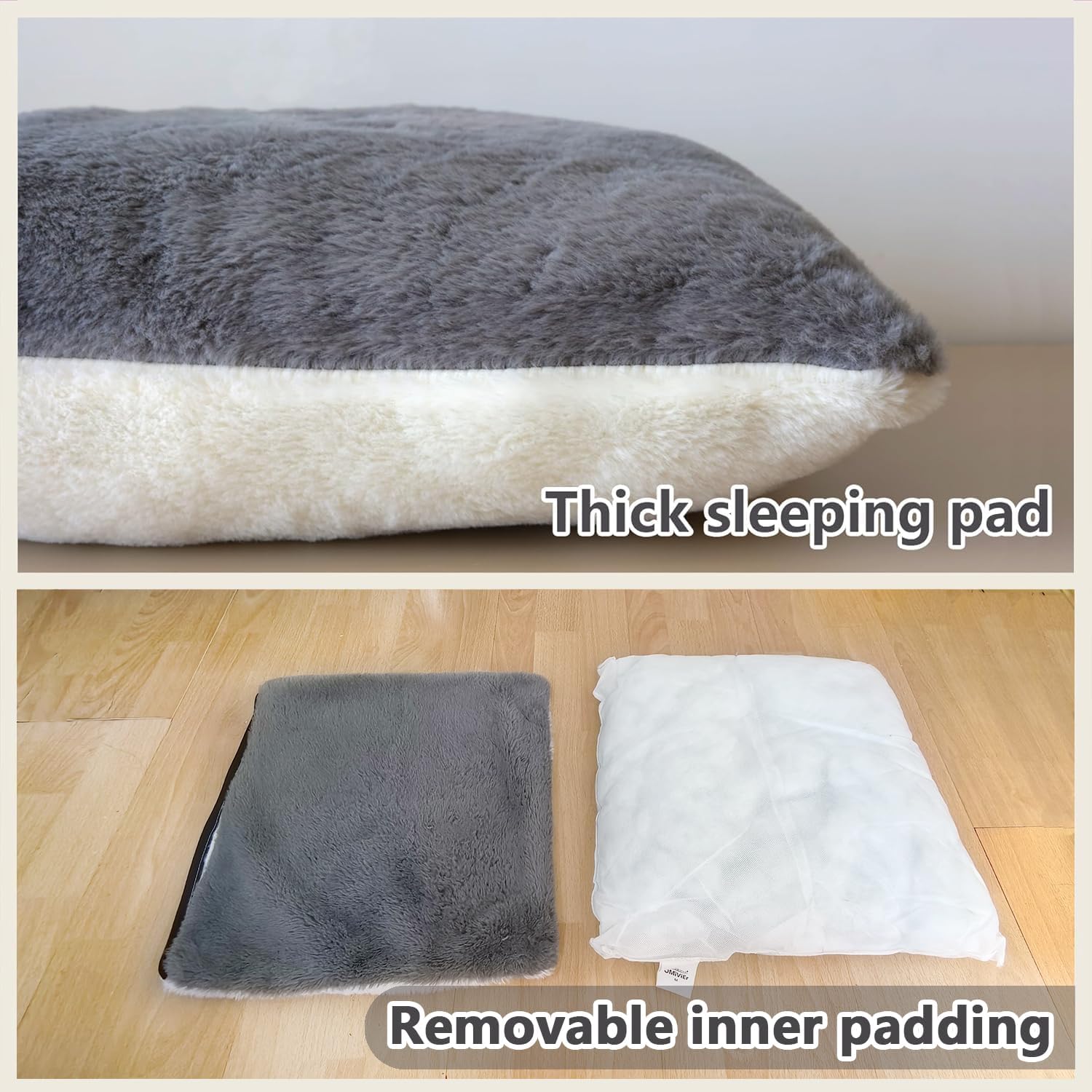 Cat Bed for Indoor Cats，Foldable cat cave，Anti-Slip & Water-Resistant Bottom，cat Houses for Indoor Cats or Small Dogs, Kitten Tent, Rabbit Bed，2 in 1 pet Bed (Dark Grey) - Pet Explorer
