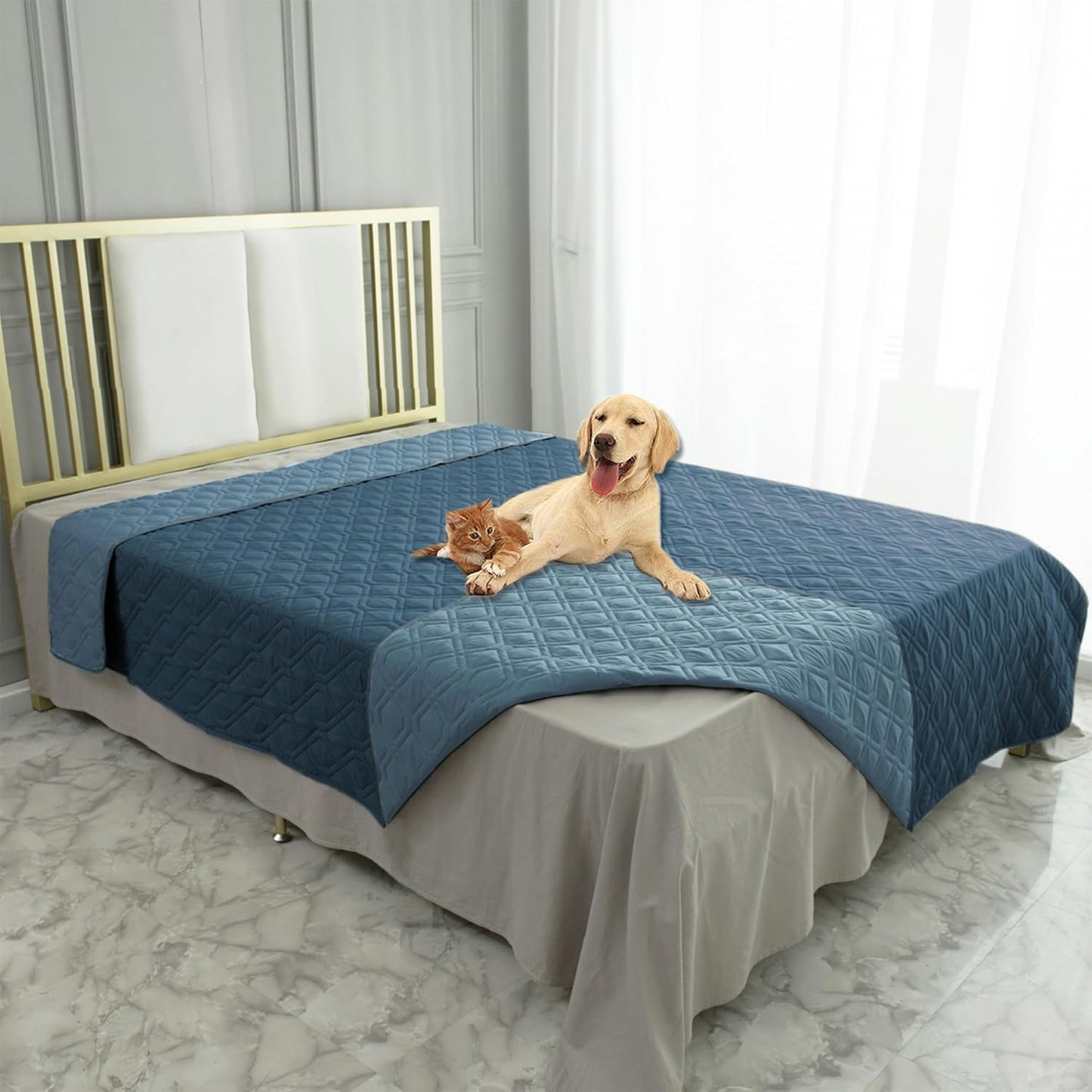 Ameritex Waterproof Dog Bed Cover Pet Blanket for Furniture Bed Couch Sofa Reversible - Pet Explorer