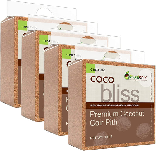 Coco Bliss (40lbs) - Organic Coco Coir for Plants - OMRI-Listed Coco Coir Brick for Garden Soil & Potting Mixes - Coconut Fiber Substrate Mixes with Potting Soil for Indoor Plants & Outdoor Plants - Pet Explorer