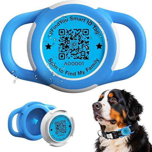 Waterproof AirTag Dog Collar Holder for Apple AirTag QR Code