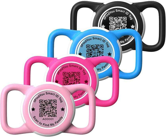 Waterproof AirTag Dog Collar Holder for Apple AirTag QR Code