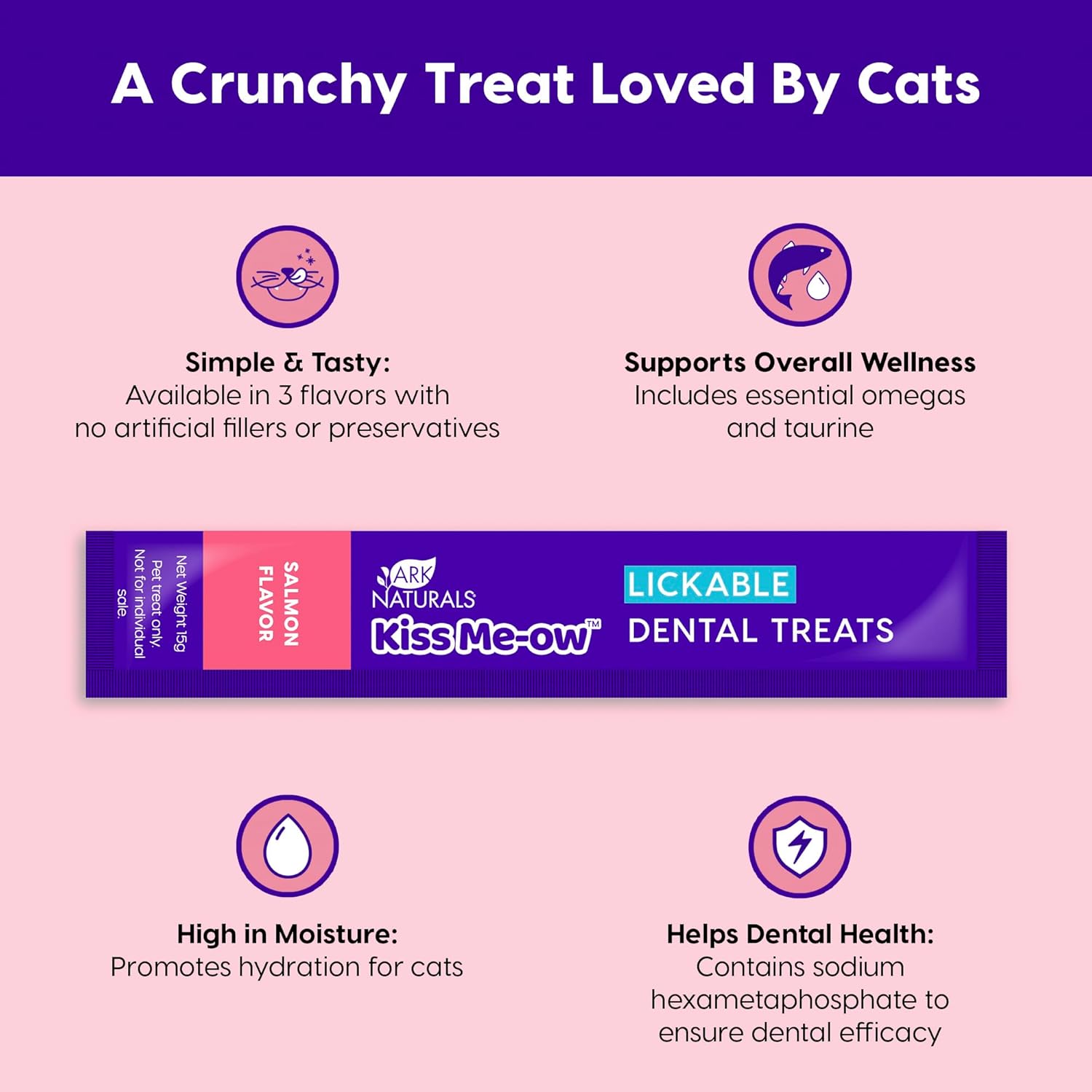 Ark Naturals, Kiss Me-Ow Lickable Salmon, 2 oz - Pet Explorer