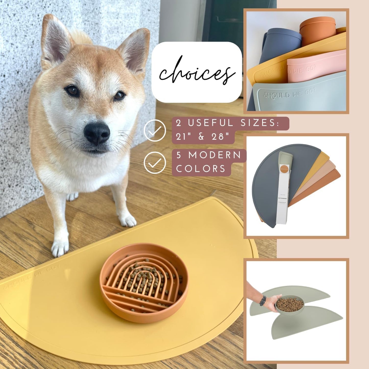 Waterproof Silicone Pet Food Mat - Non-Slip, Spill-Proof Feeding Mats for Floors, Raised Edge Design, Easy-to-Clean, Rubber Mat for Dog & Cat Bowls, 28" Across x 14" Deep, Large-Sage - Pet Explorer