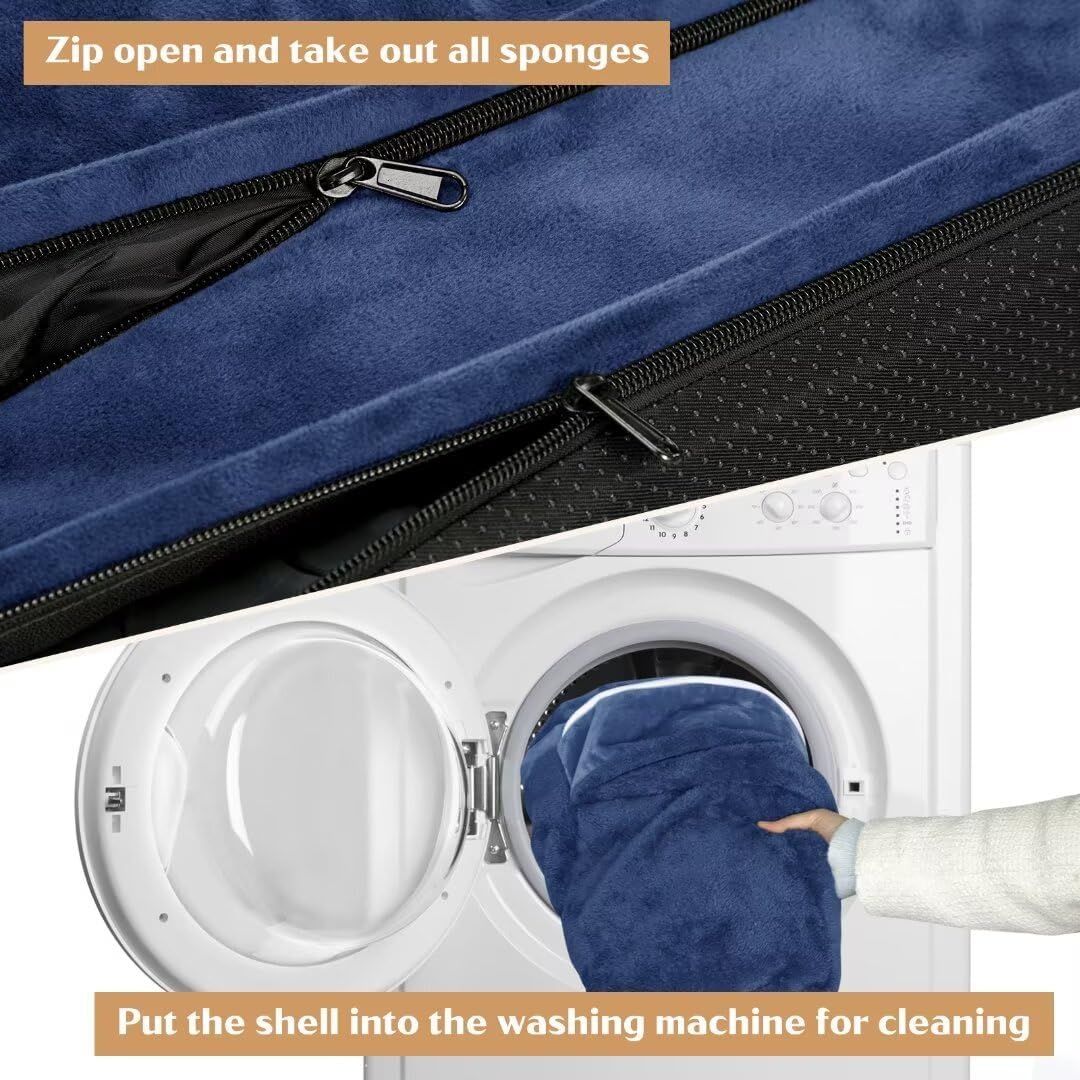 Comfort Expression Extra Large Dog Beds, Waterproof Orthopedic Foam Dog Beds, XL Dogs Bed with Bolster, Washable Dogs Sofa Pet Bed with Removable Cover & Non-Slip Bottom(X-Large,Navy Blue) - Pet Explorer