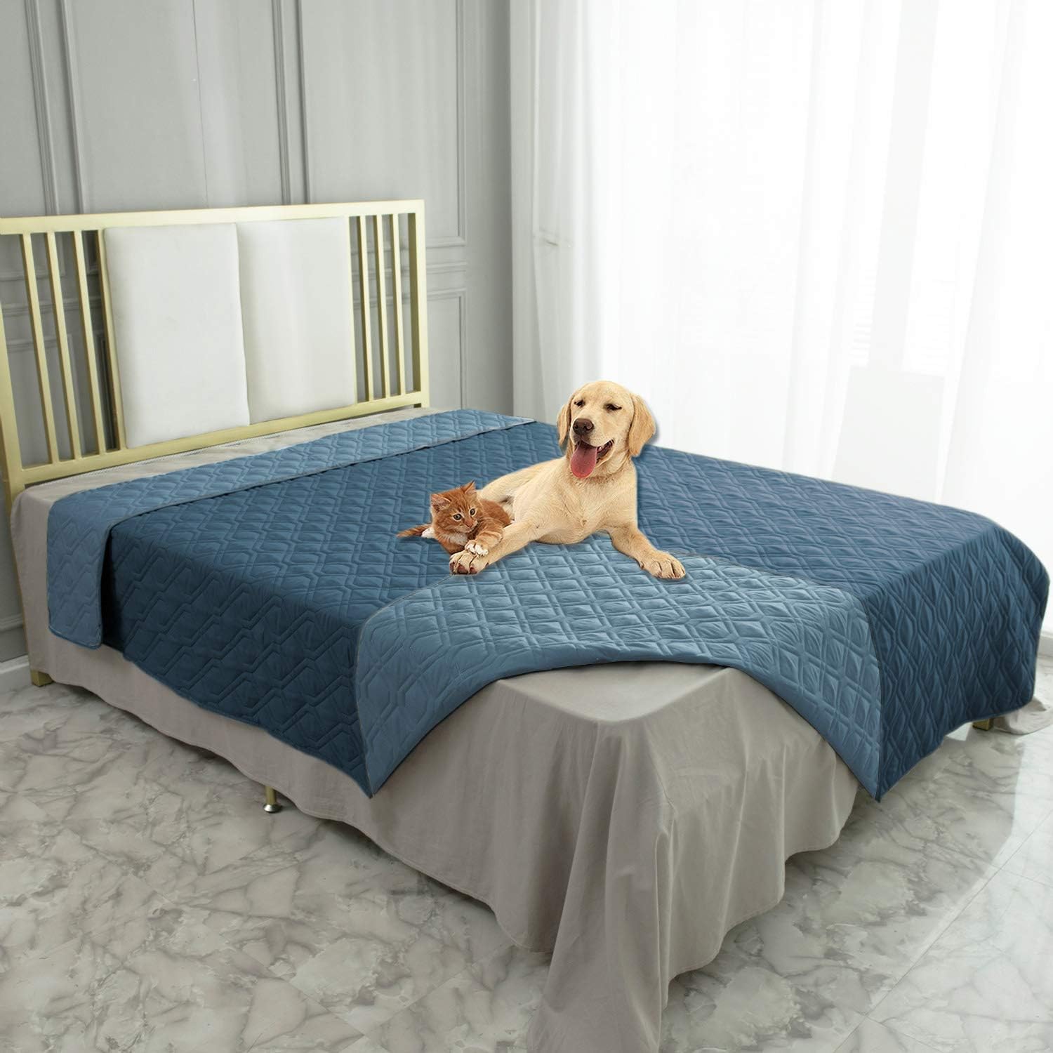 Ameritex Waterproof Dog Bed Cover Pet Blanket for Furniture Bed Couch Sofa Reversible - Pet Explorer