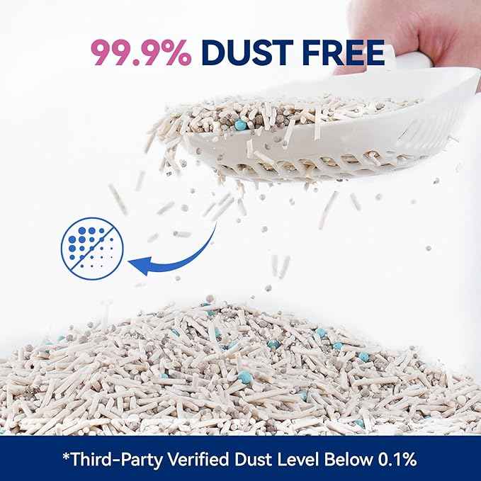 OPET Mixed Tofu Cat Litter -Strong Clumping Litter, Mixed Tofu and Bentonite, 99.9% Dust Free and Flushable Cat Litter, Natural Sustainable Ingredients Odor Control, Low Tracking