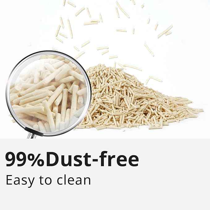 Tofu Cat Litter 22.4LB(5.6LB*4 Bags) Fast Clumping, Dust-Free,100% Natural Raw Materials, Clumping,Flushable,Ultra Absorbent and Fast Drying,Solubility in Water,Really,Less Scattering