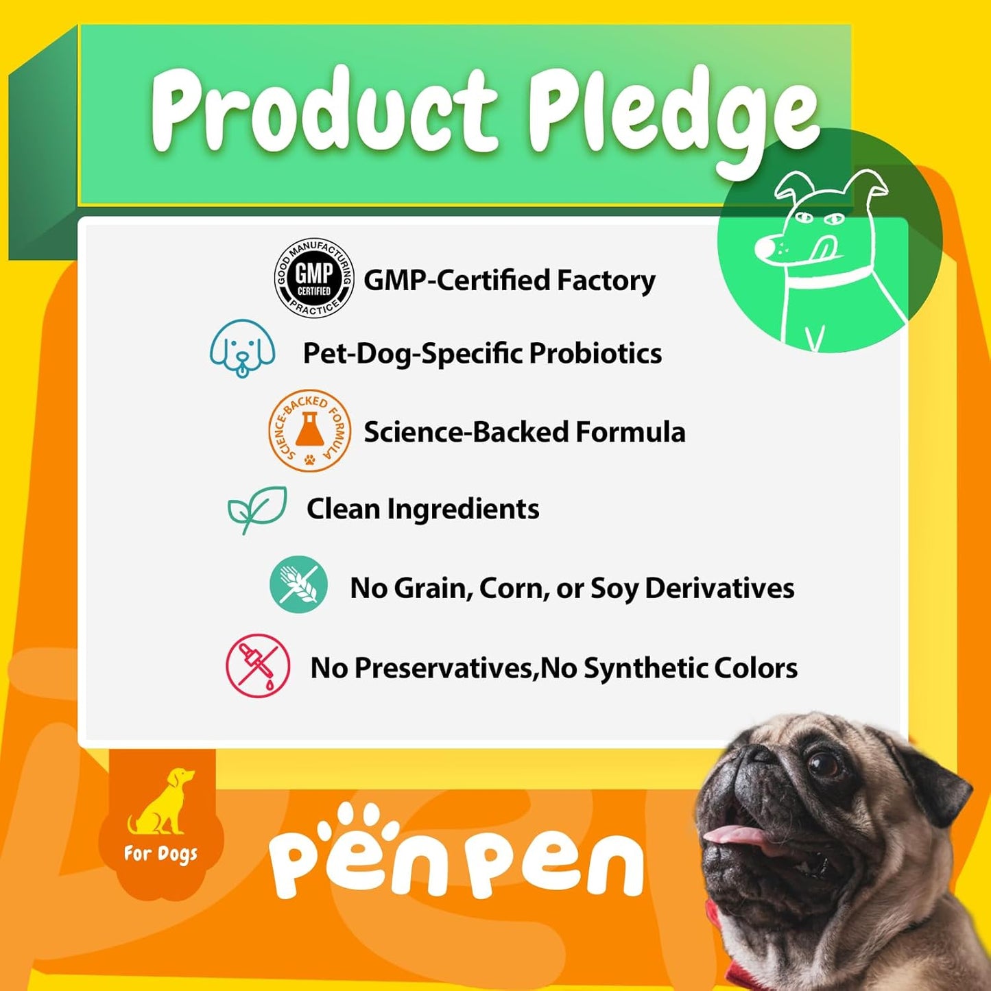 Penpen Probiotics for Dogs, Dogs Probiotics for Digestive Health, Multi-Probiotic and Enzyme Blend Promote Gut Health & Immune Support, Eases Sensitive Stomachs (Beef Chews, 180ct) - Pet Explorer