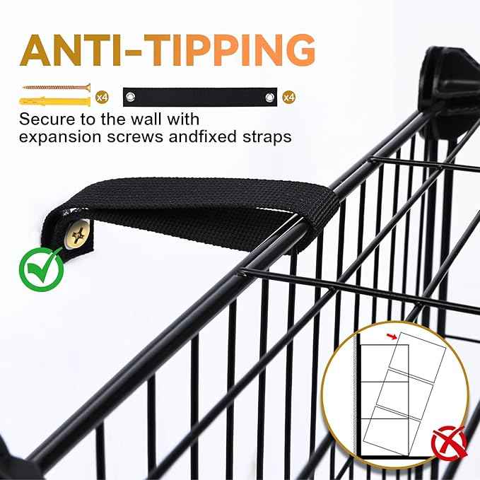 Cat Cage, 3-Tier DIY Cat Enclosures Catio, Cat Playpen Indoor & Outdoor with Hammock, Detachable Metal Wire Kennel Cats Crate, 2x3x3 Exercise Place for 1-3 Cats/Kitten