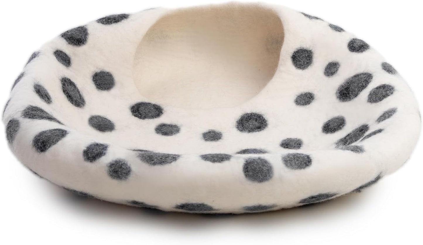 Luxurious Eco-Friendly Merino Wool Cat Cave Bed - Foldable Hideaway Pod for Indoor Cats - Premium Felt Kitten Beds - Covered Cat House for Ultimate Cozy Comfort by Woolygon - Pet Explorer