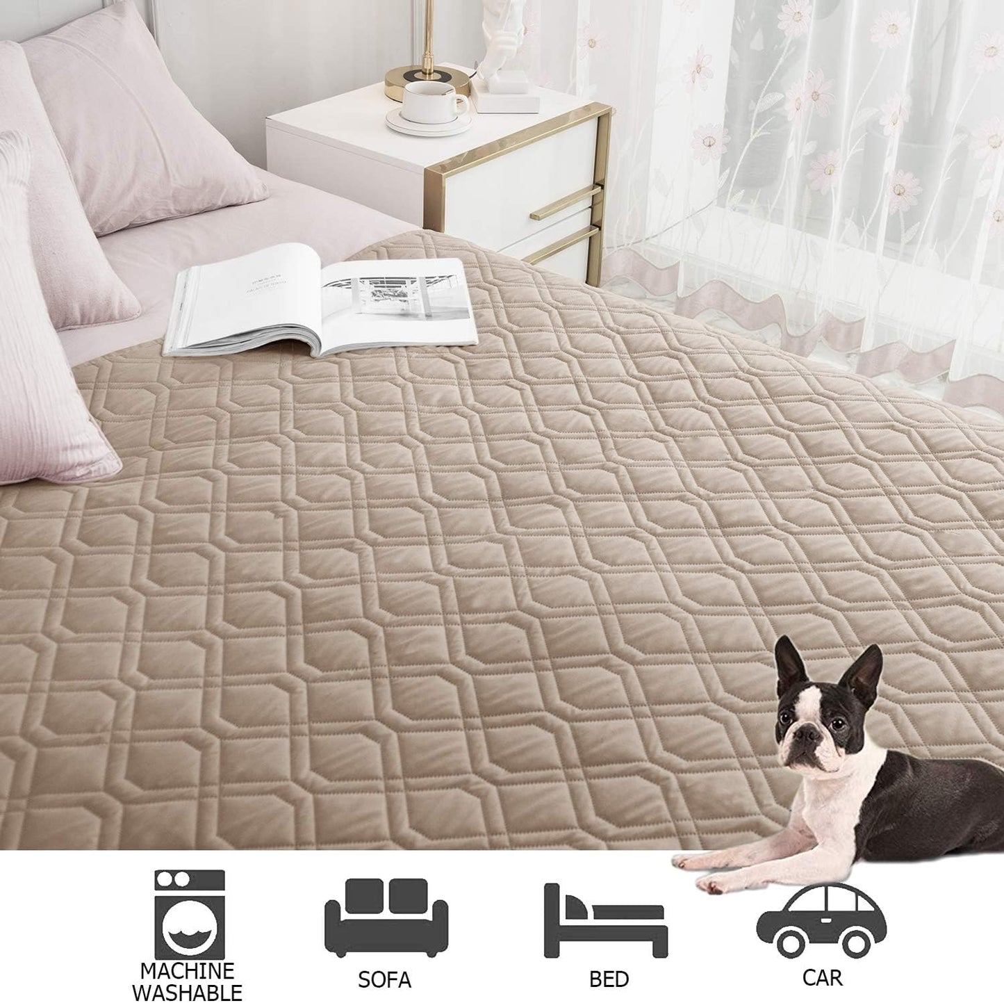Ameritex Waterproof Dog Bed Cover Pet Blanket for Furniture Bed Couch Sofa Reversible - Pet Explorer