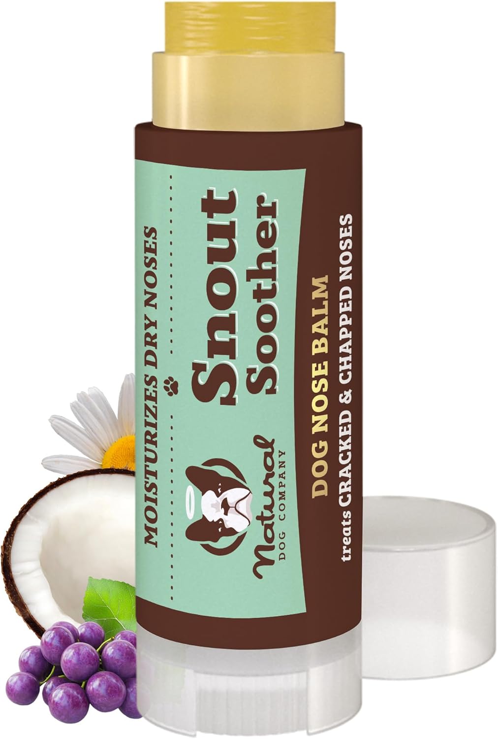 Natural Dog Company Snout Soother, Dog Nose Balm, Wax & Cream for Dry, Cracked Noses, Heals & Moisturizes with Shea Butter & Coconut Oil, Lick-Safe Nose Butter, Made in USA, 0.15 oz. Stick - Pet Explorer