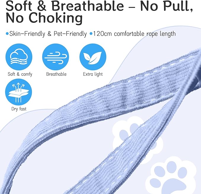 Cat Harness and Leash Set - Comfortable Lightweight Vest Design, Escape Proof Adjustable Kitten Harness for Cats Walking and Safe Travel