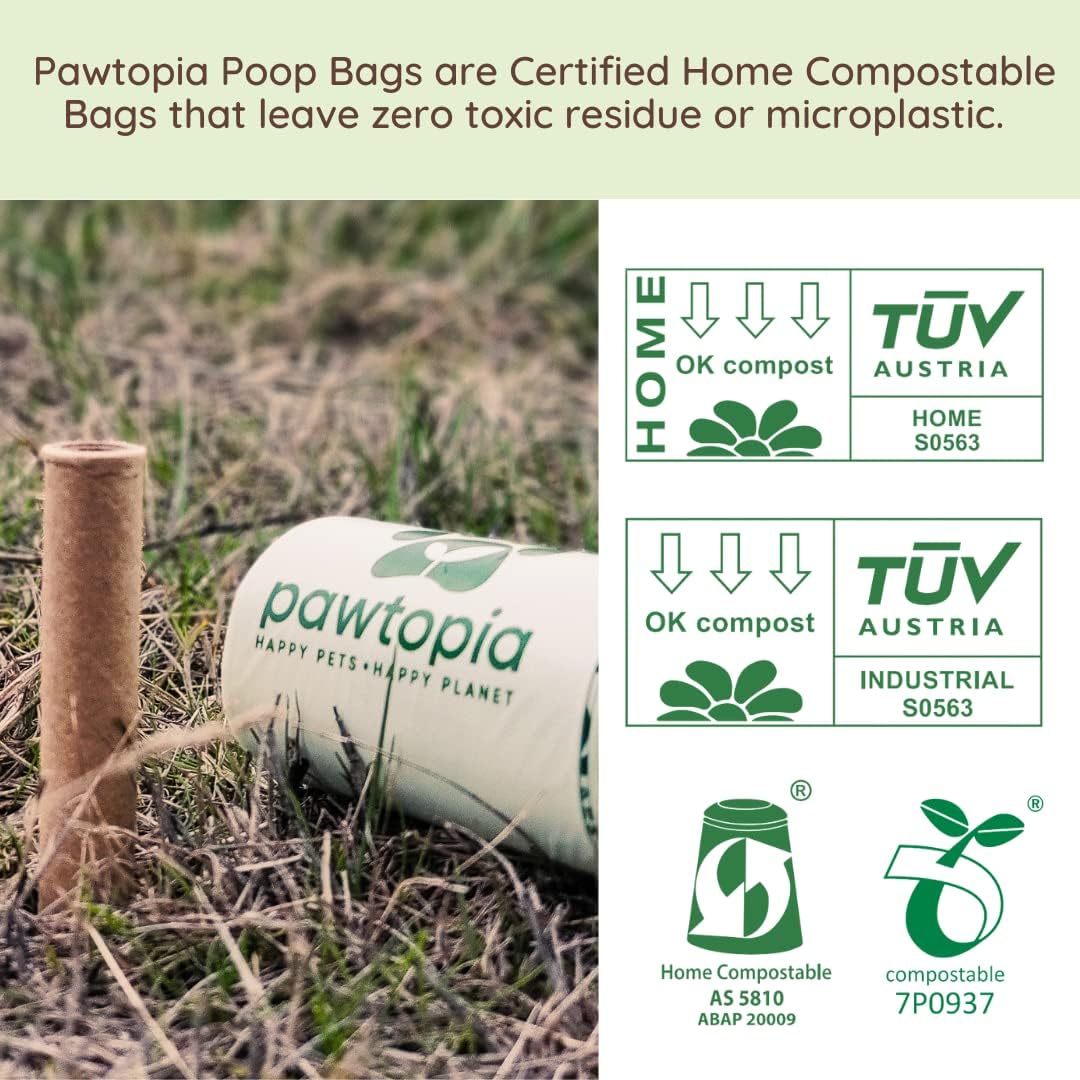 Biodegradable Dog Poop Bags, 60 Count, Certified Home Compostable, Leak-Proof, Easy Open, Standard Size, Supports Sustainable Living - Pet Explorer