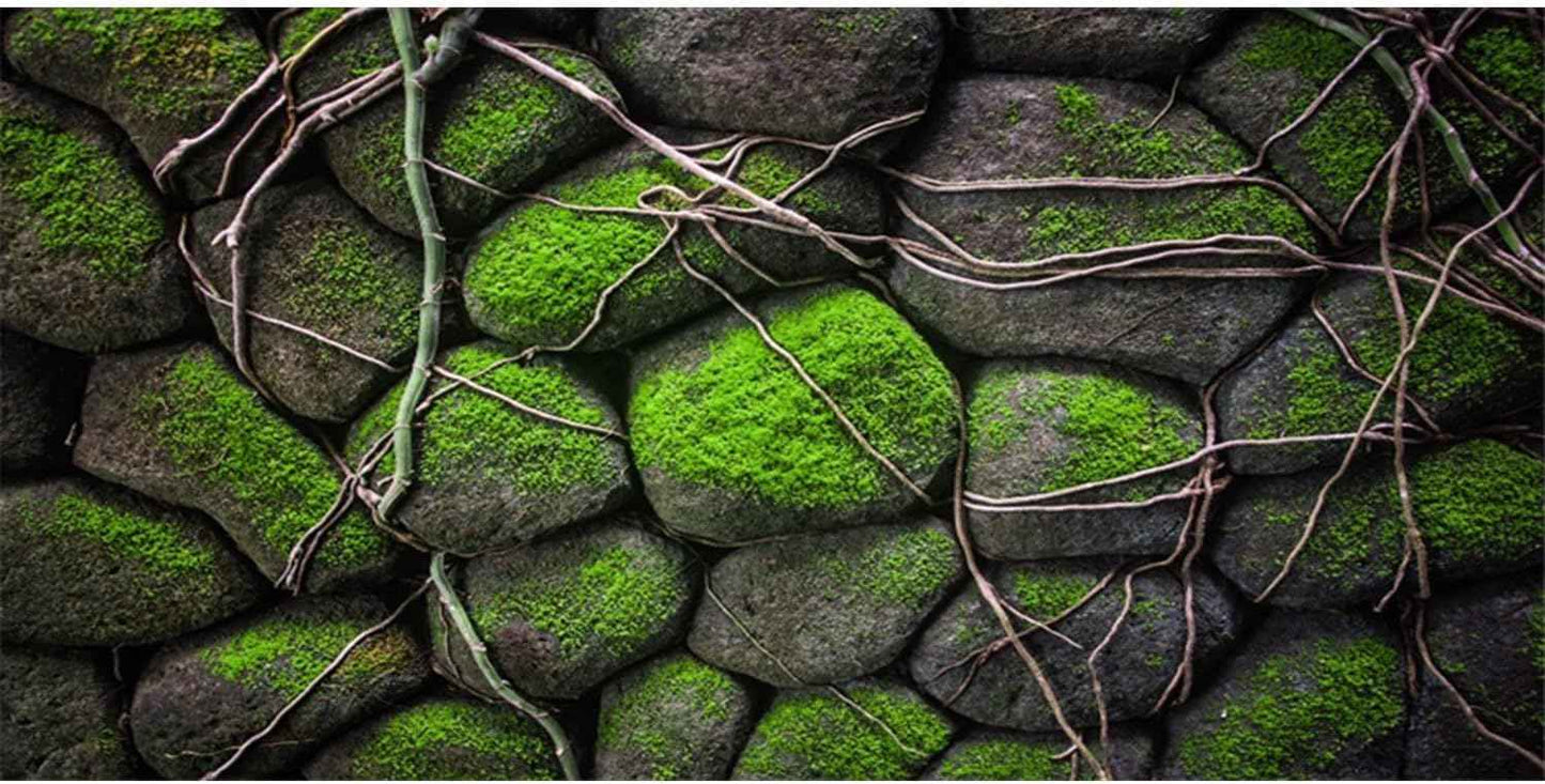 AWERT 60x24 inches Stone Aquarium Background Rock Fish Tank Background Rocky Terrarium Background Vinyl