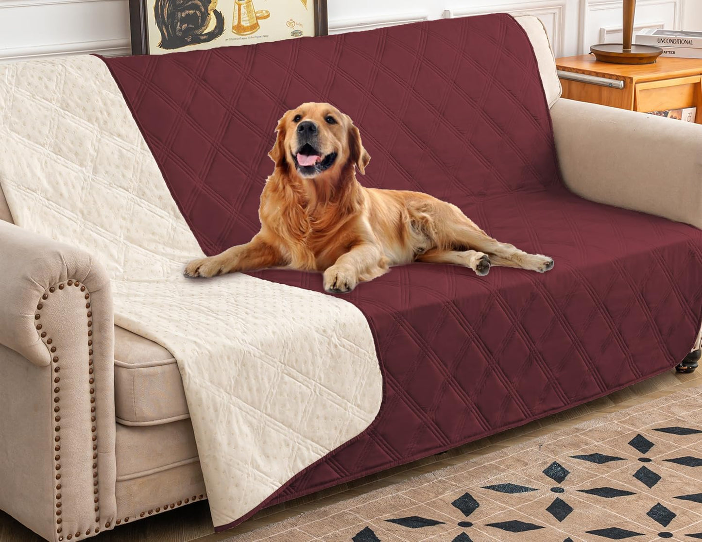 Ameritex Waterproof Dog Bed Cover Pet Blanket with Anti-Slip Back for Furniture Bed Couch Sofa - Pet Explorer