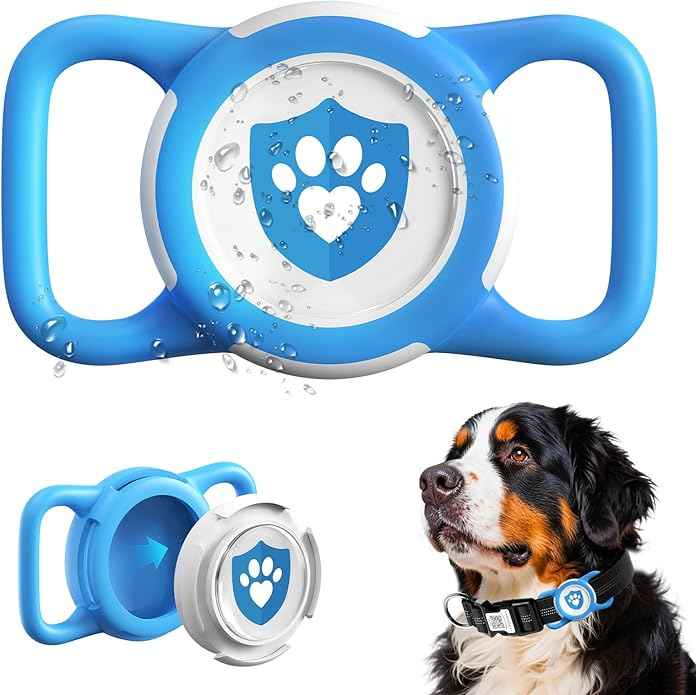 Waterproof AirTag Dog Collar Holder for Apple AirTag QR Code