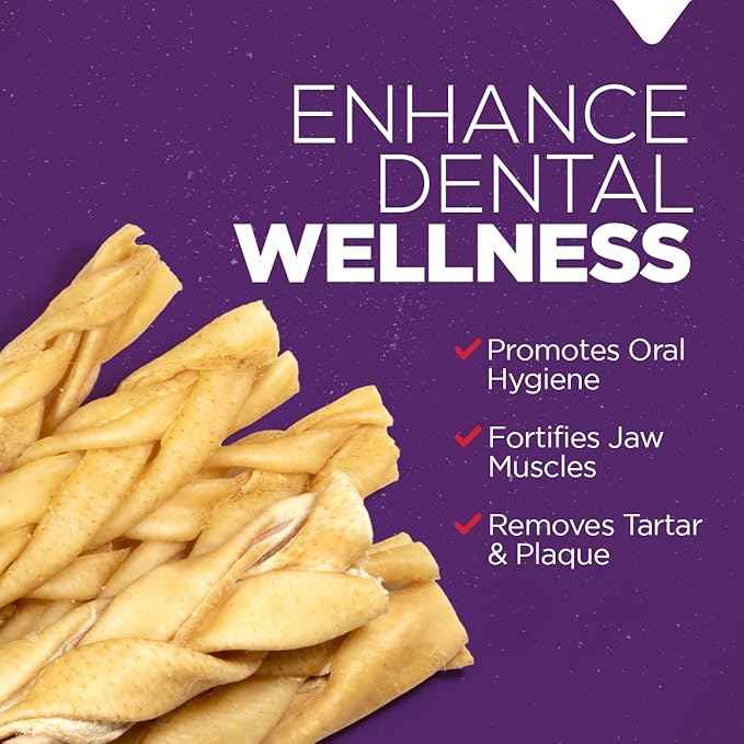 Natural Farm Braided Pork Collagen Dog Chews (5 Pack), Flavorful Braided Pork Collagen Sticks, Natural Dog Chews, Long Lasting, for Small, Medium, and Large Dogs, Odor-Free Rawhide Alternative