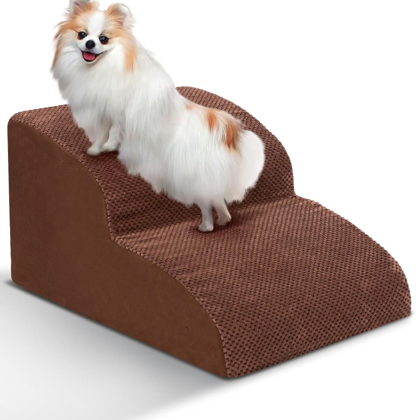 Dog Stairs for Small Dogs - High Density Foam Pet Steps, Extra Wide Dog Ramp with Non-Slip Bottom for High Beds, Couch and Sofa, Best for Dogs Injured, Older Doggy Cats - Pet Explorer